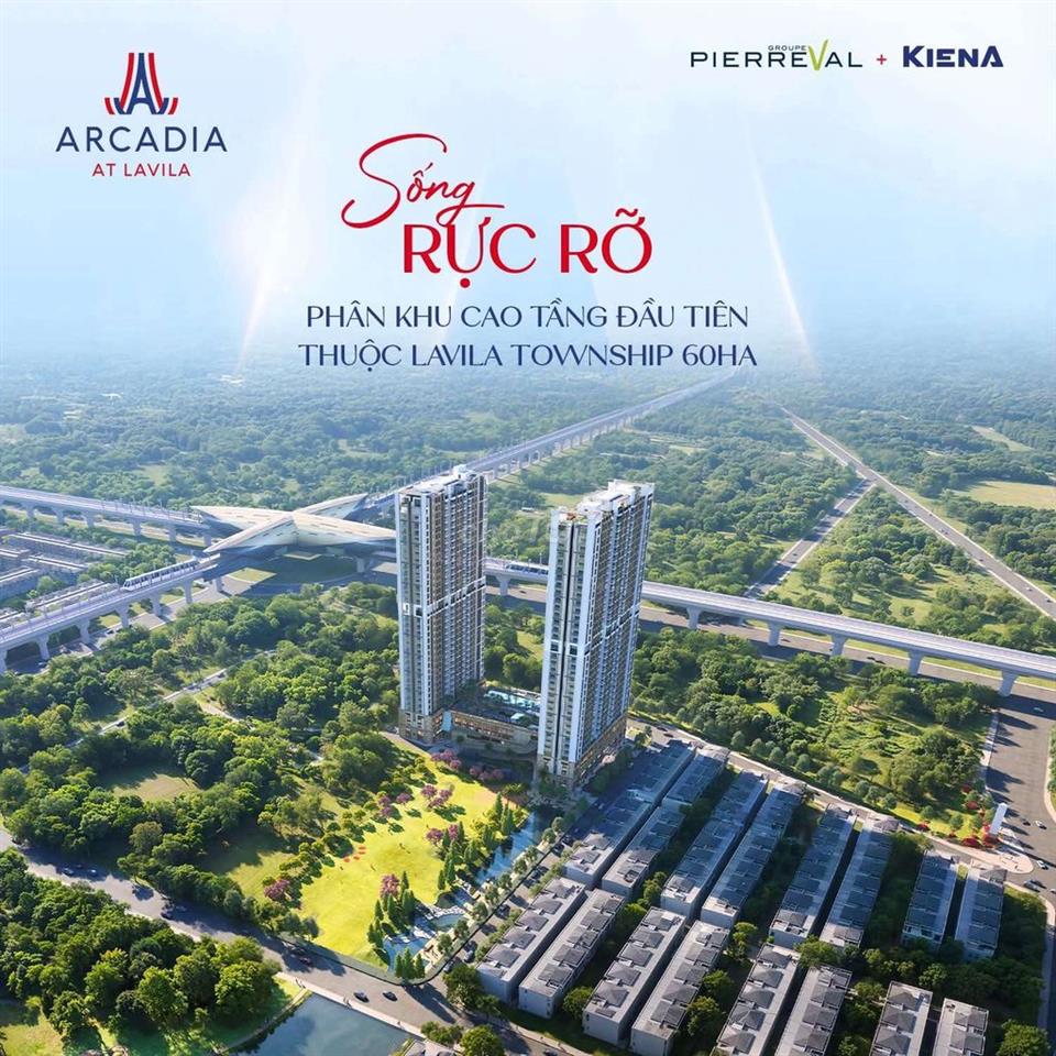 Tuyệt Tác Chuẩn Pháp Arcadia At Lavila Căn 2Pn, View Mảng Xanh, 5.8 tỷ