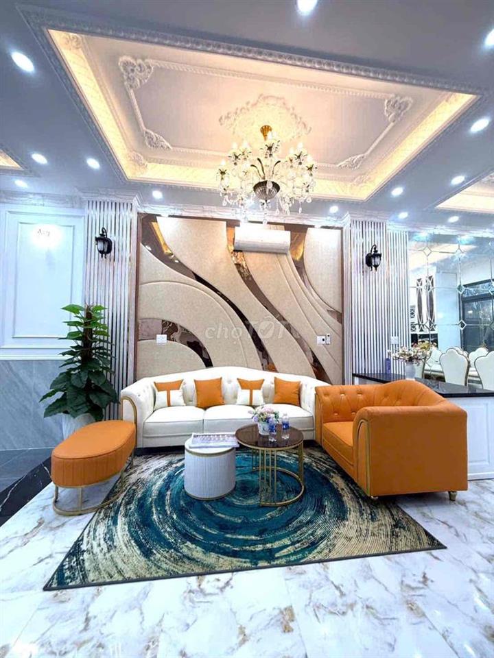 Nhà Phố 3 Tầng Sân thượng Sổ Riêng 5 x 16 mới 100% full nội thất Mt 8m