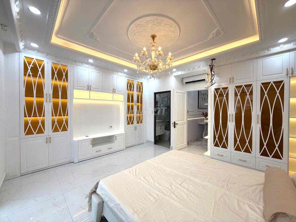 Nhà Phố 3 Tầng Sân thượng Sổ Riêng 5 x 16 mới 100% full nội thất Mt 8m
