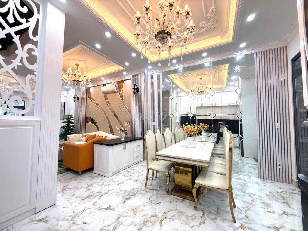 Nhà Phố 3 Tầng Sân thượng Sổ Riêng 5 x 16 mới 100% full nội thất Mt 8m