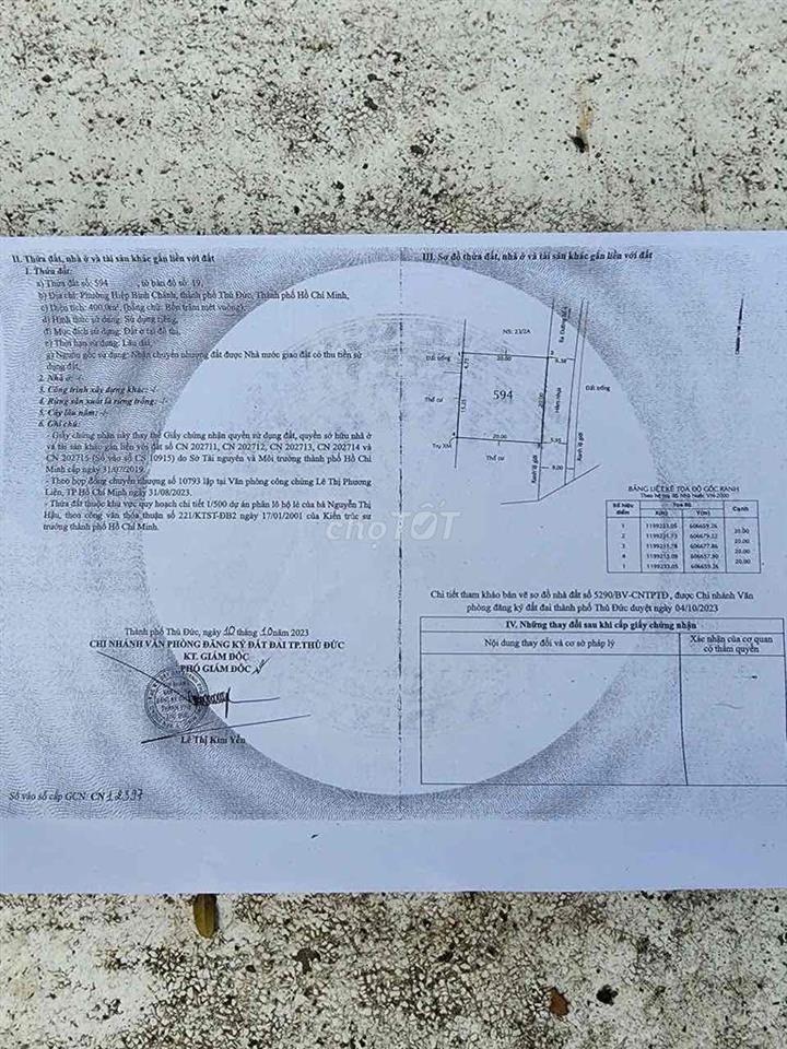 đất Kdc hiệp bình chánh Thủ Đức-tphcm