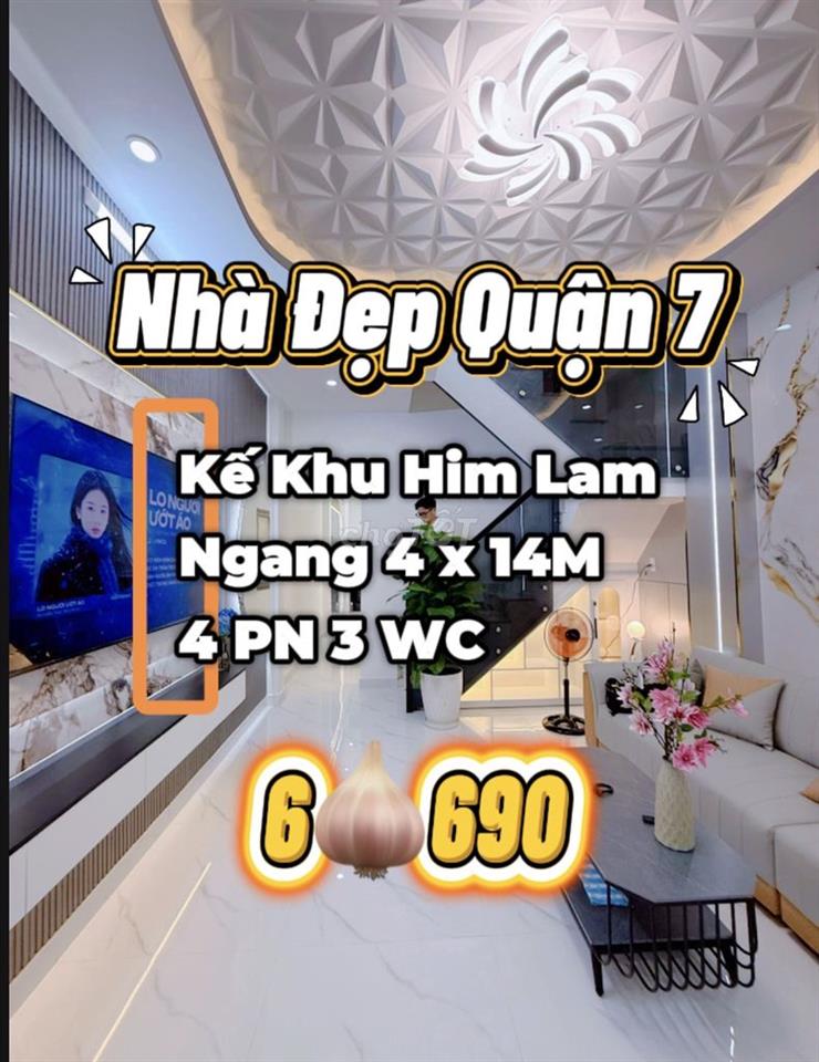 Nhà Đẹp Quận 7 - Hẻm Xe Tải gần Nhà - 4PN có Phòng Trệt - Hoàn công đủ