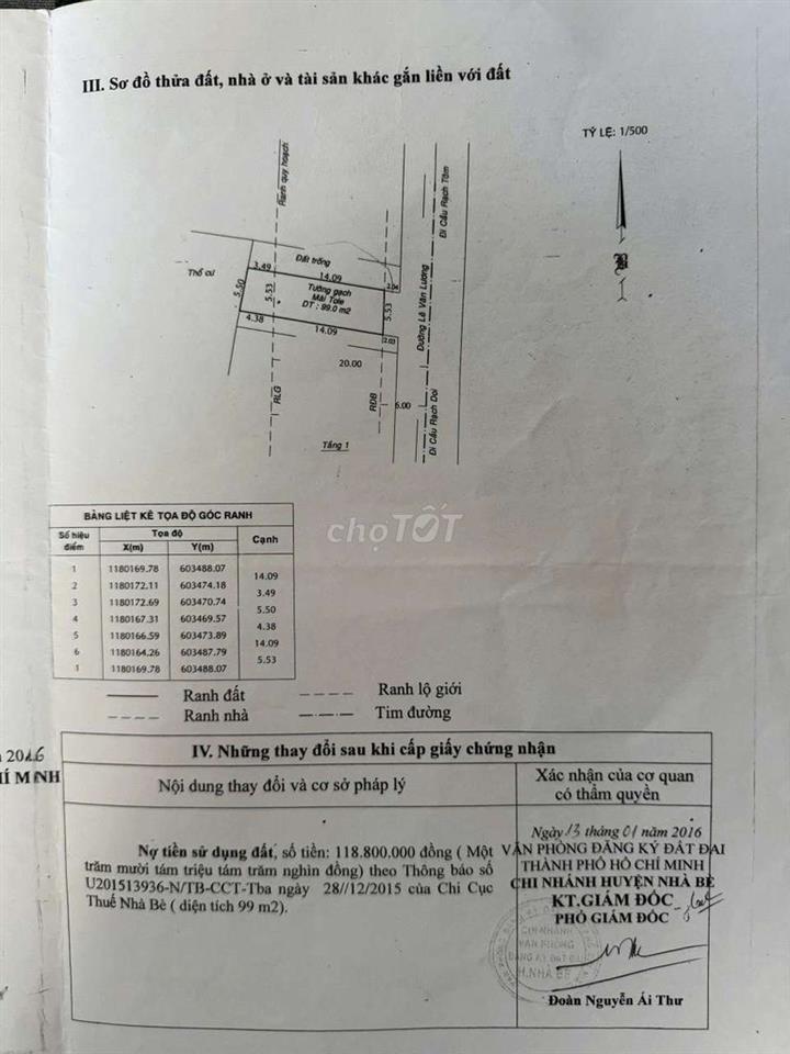 CHÍNH CHỦ BÁN NHÀ 4,95 Tỷ – ĐẤT 75,1M² – 1776 LÊ VĂN LƯƠNG, NHÀ BÈ