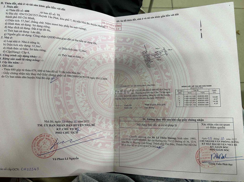 NHÀ BÈ CHÍNH CHỦ - KHÁCH BỎ CỌC CẦN BÁN LẠI GIÁ TỐT