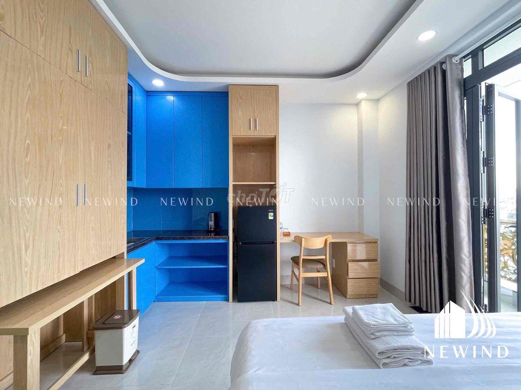 Cho thuê studio full nội thất,máy giặt riêng,ban công,chỉ tính điện