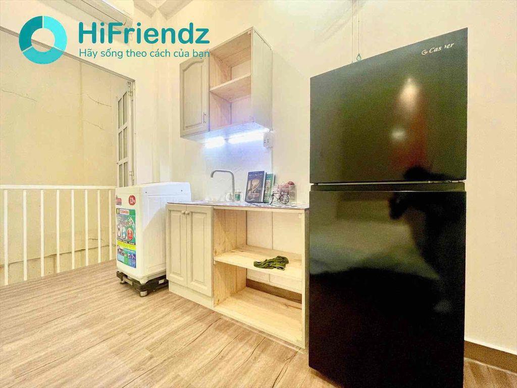 STUDIO FULL NỘI THẤT , MÁY GIẶC RIÊNG , BANCOL THOÁNG, GẦN CV GIA DINH