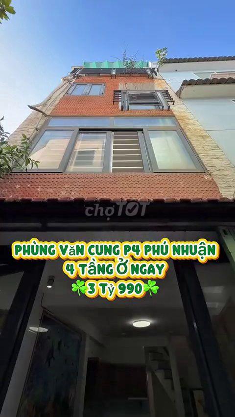Bán nhà 4 tầng Phùng Văn Cung Phú Nhuận dưới 4 tỷ