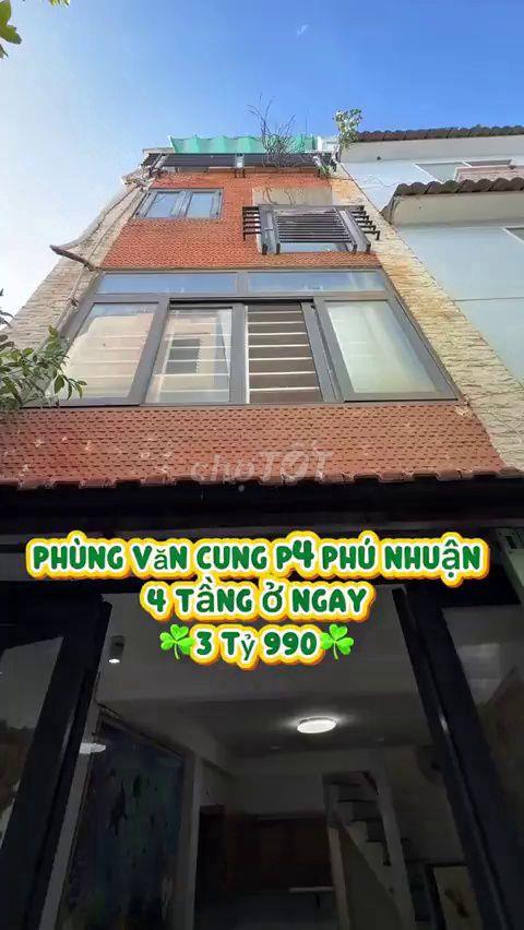 Bán nhà 4 tầng Phùng Văn Cung Phú Nhuận dưới 4 tỷ