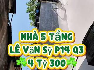 Bán Nhà 5 Tầng Lê Văn Sĩ, Quận 3