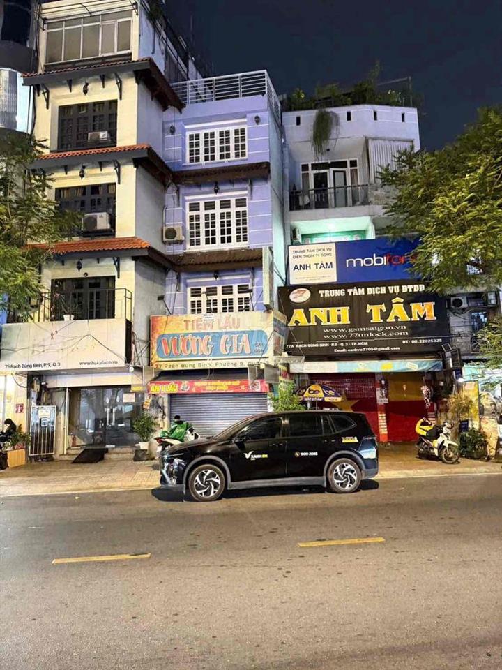 BÁN NHÀ MẶT TIỀN RẠCH BÙNG BINH QUẬN 3 DT 4 x 8 30m2 5 TẦNG GIÁ 11.4TỶ
