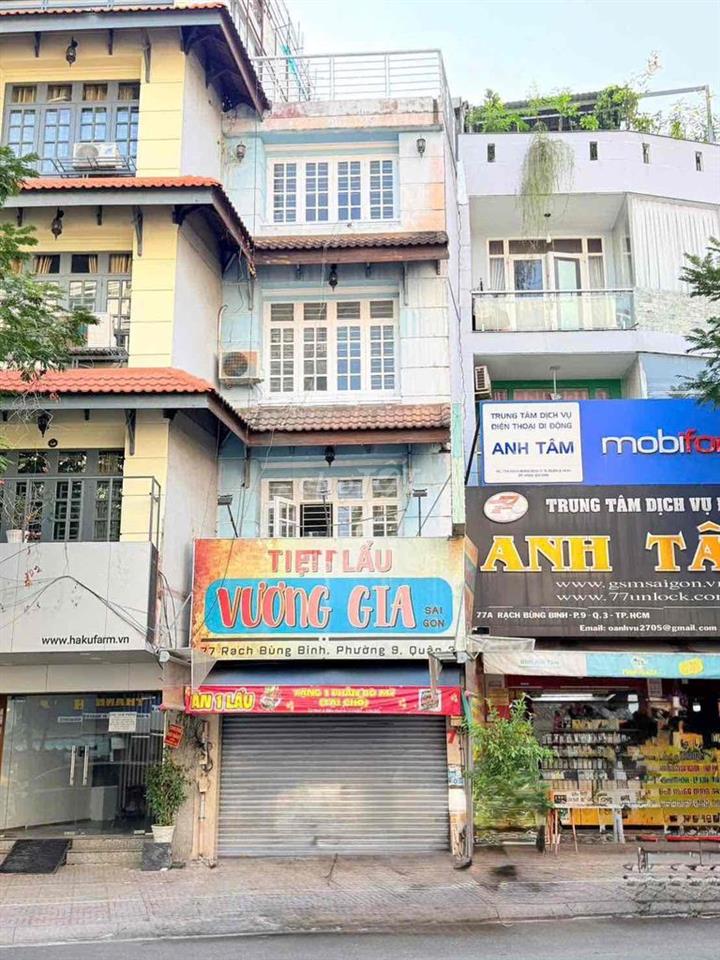 BÁN NHÀ MẶT TIỀN RẠCH BÙNG BINH QUẬN 3 DT 4 x 8 30m2 5 TẦNG GIÁ 11.4TỶ