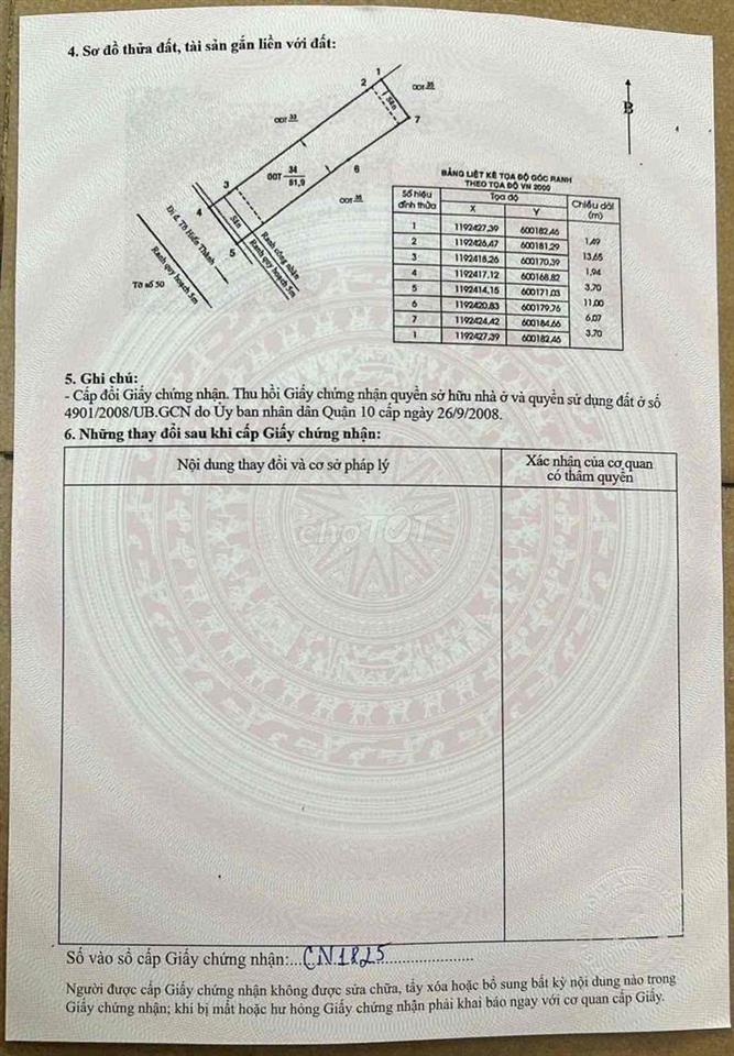 BÁN NHÀ HẼM XE HƠI TÔ HIẾN THÀNH Q10 DT 3.7 x 15 55m2 4 TẦNG  14.7 TỶ