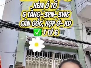 Bán nhà hẻm ô tô Trần Hưng Đạo Q1, 5 tầng, 7.6 tỷ