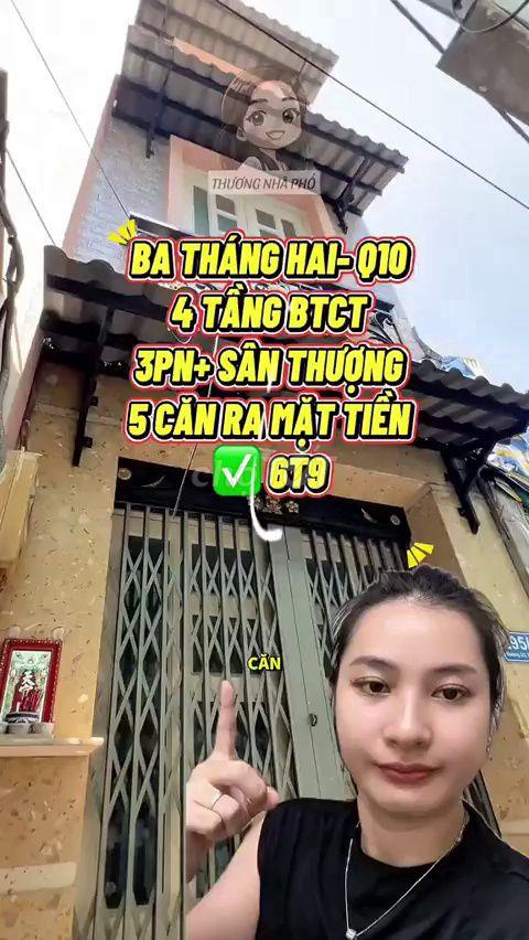 Bán nhà 4 tầng Ba Tháng Hai, Quận 10, giá nhỉnh 6 tỷ