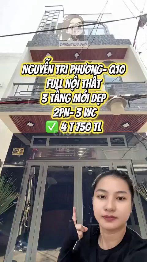 Bán Nhà Phố Nguyễn Tri Phương Q10 - 3 Tầng Giá 4.75 Tỷ
