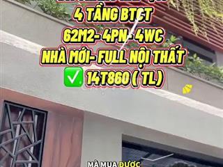 Bán Nhà Phố Quận 10 Mới 4 Tầng 4PN - 14.8 Tỷ