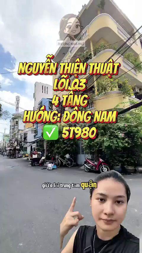 Bán nhà 4 tầng Nguyễn Thiện Thuật, Quận 3, 5.98 tỷ