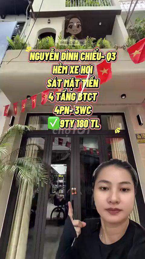 Bán nhà hẻm xe hơi Nguyễn Đình Chiểu Q3 - 9.18 Tỷ