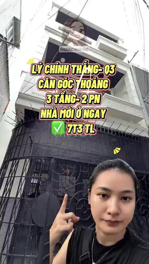 Bán nhà góc 3 tầng Lý Chính Thắng, Quận 3, 7.3 tỷ