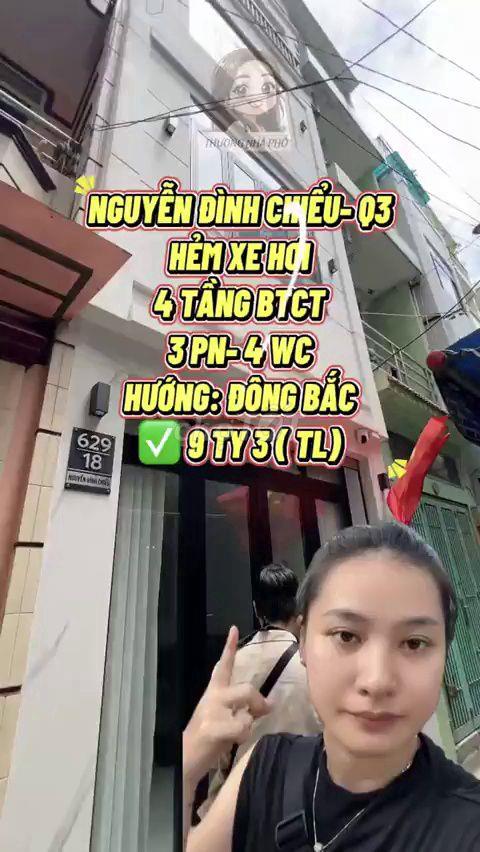 Bán nhà hẻm xe hơi Nguyễn Đình Chiểu, Q3, 9.3 Tỷ