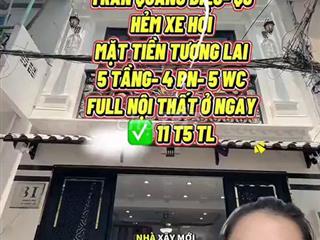 Bán nhà hẻm ô tô Quận 3, 5 tầng mới, 11.5 tỷ
