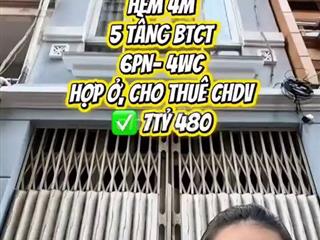 Bán Nhà Hẻm Nguyễn Văn Cừ Quận 5, 5 Tầng - 7.48 Tỷ