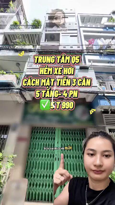 Bán nhà hẻm xe hơi 5 tầng trung tâm Quận 5 - 5.99 Tỷ