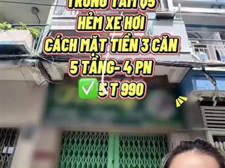 Bán nhà hẻm xe hơi 5 tầng trung tâm Quận 5 - 5.99 Tỷ