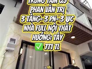 Bán Nhà Phố 3 Tầng Q5 Phan Văn Trị - 7.1 Tỷ