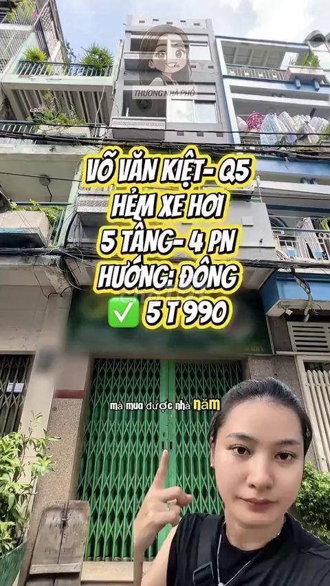 Nhà hẻm xe hơi Võ Văn Kiệt Q5, 5 tầng, 5.99 tỷ
