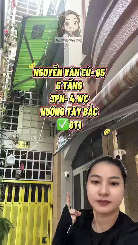 Nhà 5 Tầng Mới Nguyễn Văn Cừ Q5 - 3PN 4WC Giá 6.1 Tỷ