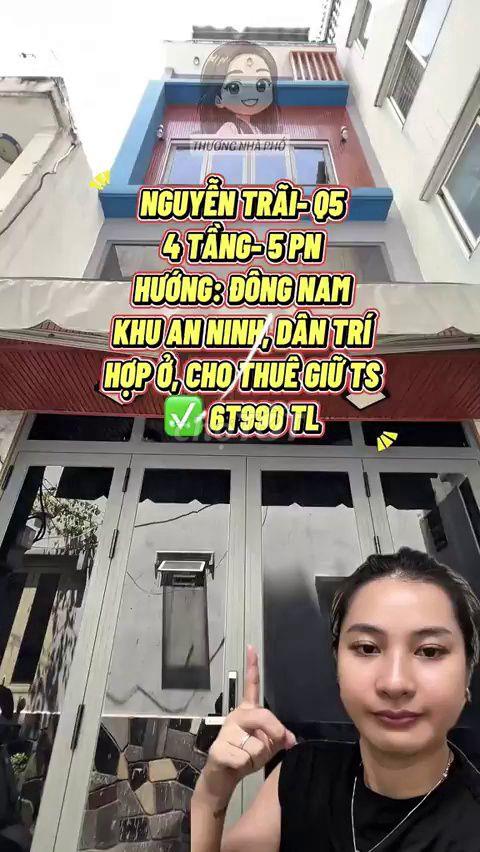 Bán nhà 4 tầng 5PN Nguyễn Trãi, Q5 - 6.99 Tỷ