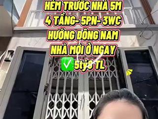 Bán nhà hẻm 5m Trần Bình Trọng Q5, 4 tầng, 5.8 tỷ