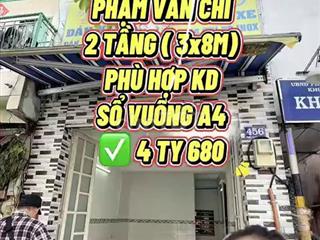Bán Nhà Mặt Tiền Quận 6 3x8m - Giá 4.68 Tỷ
