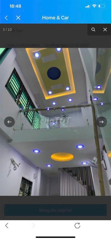 Nhà mới 4 lầu mặt tiền Lý Thái Tổ giá 15 triệu 