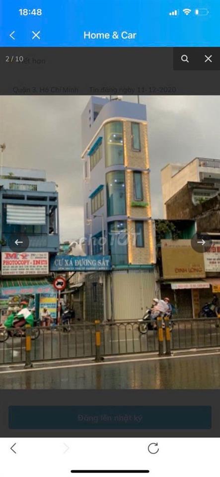 Nhà mới 4 lầu mặt tiền Lý Thái Tổ giá 15 triệu 
