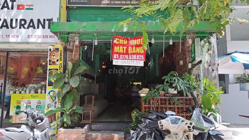 Cho mướn mặt bằng số 25 Trịnh Văn Cấn p Cầu Ông Lãnh Q1 diện tích 65m2