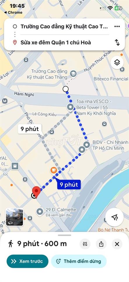 Ở ghép Q1 cách Cao Đẳng Kỹ Thuật Cao Thắng 500m
