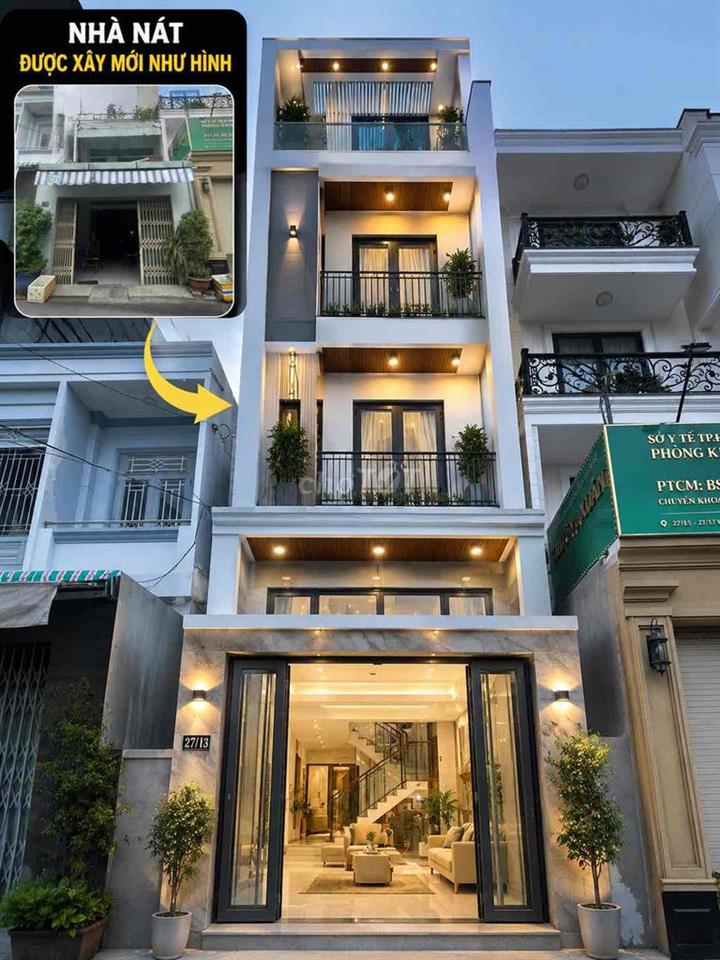 Nhà nát được xây mới như hình, Hẻm 8m 1/ Kinh Dương Vương, DT: 4,6x20