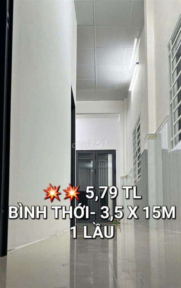 NHÀ BÌNH THỚI- ÔNG ÍCH KHIÊM DT; 3,8 X 14M 2 TẦNG 3PN