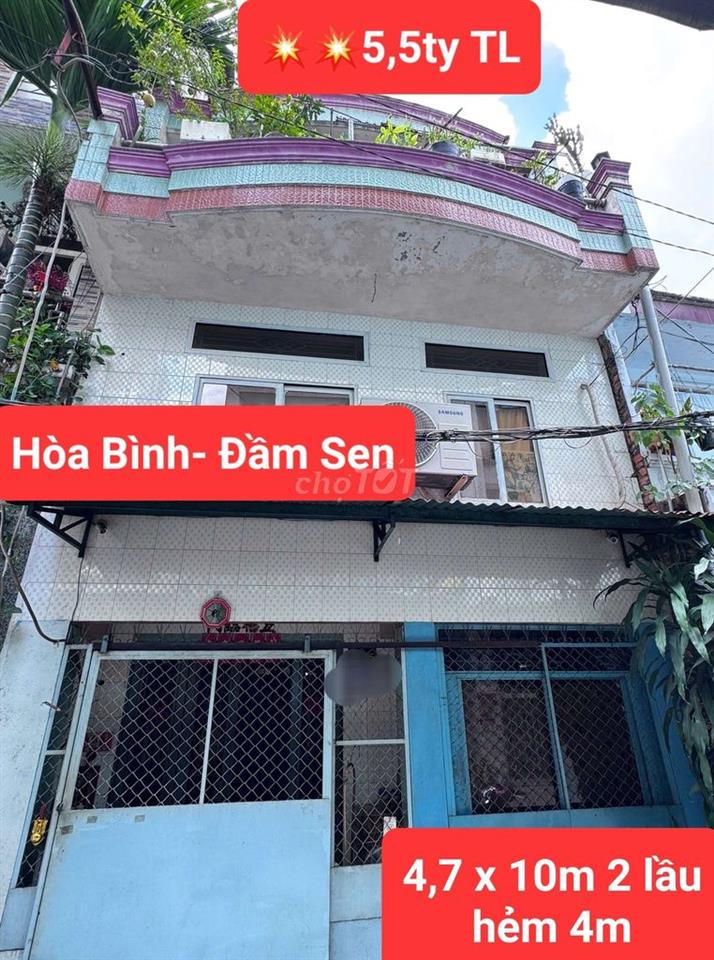 NHÀ BÌNH THỚI- ÔNG ÍCH KHIÊM DT; 3,8 X 14M 2 TẦNG 3PN