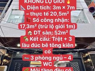 NHÀ QUẬN 11 🔥 HOÀN CÔNG – KHÔNG LỘ GIỚI 🔥