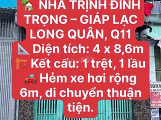 Nhà Sát Đầm Sen- Lạc Long Quân- Hẻm Xe Hơi