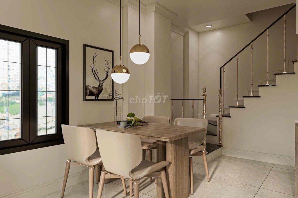 nhà 3 tầng BTCT khu vip ,gần 40m2 ,DS 110m2 nội thất cao cấp
