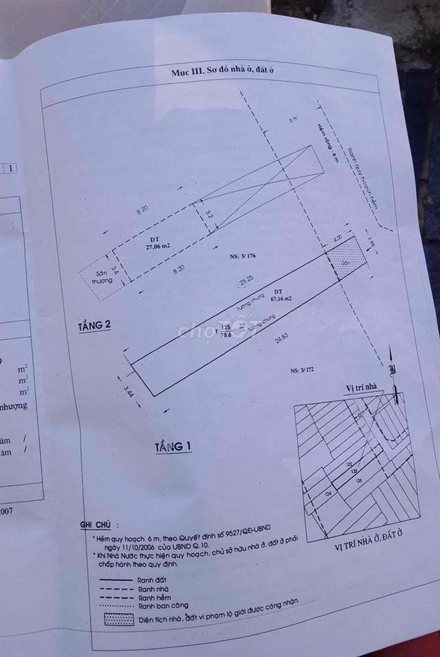 NHÀ CẤP 3 GẦN NHÀ THỜ ĐỒNG TIẾN - CHỢ NGUYỄN TRI PHƯƠNG.