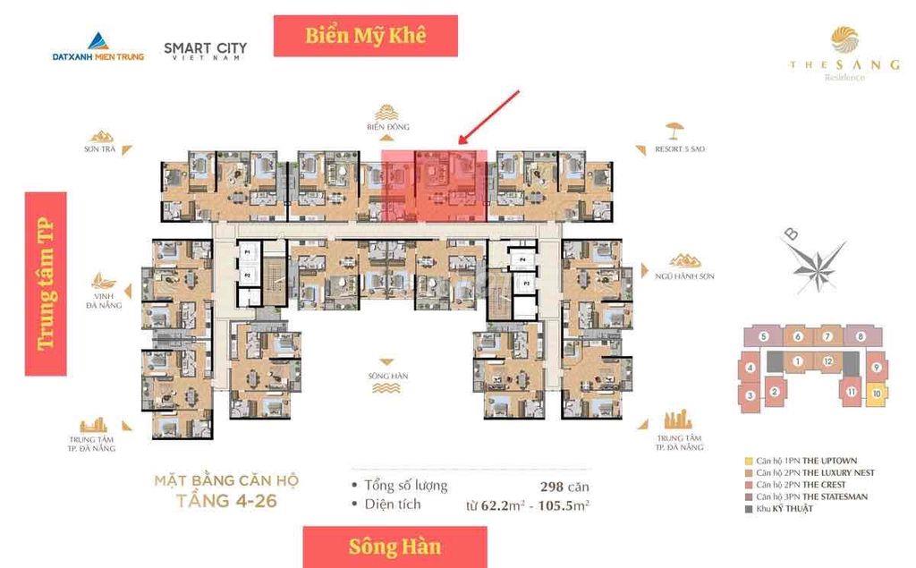 CHÍNH CHỦ BÁN CĂN 2PN THE SANG RESIDENCE