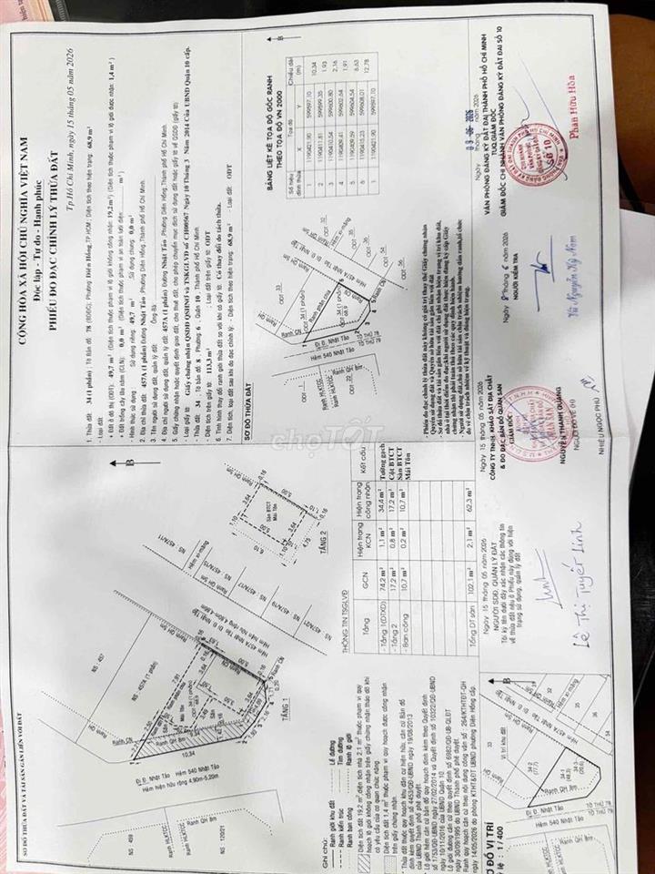 Bán nhà mặt tiền đường Nhật Tảo