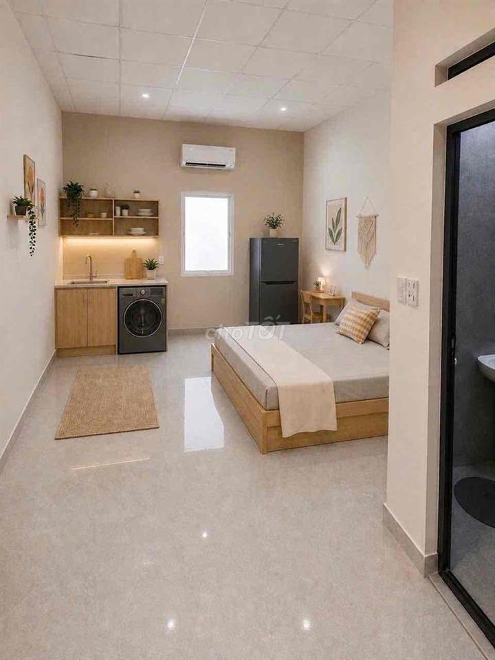 STUDIO BAN CÔNG FULL NỘI THẤT CAO CẤP - MÁY GIẶT RIÊNG SIÊU ĐẸP GẦN Q5