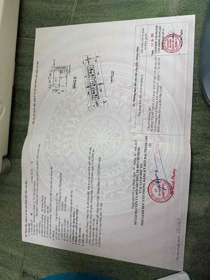can ban chung cu ly thuong kiet co so hong rieng