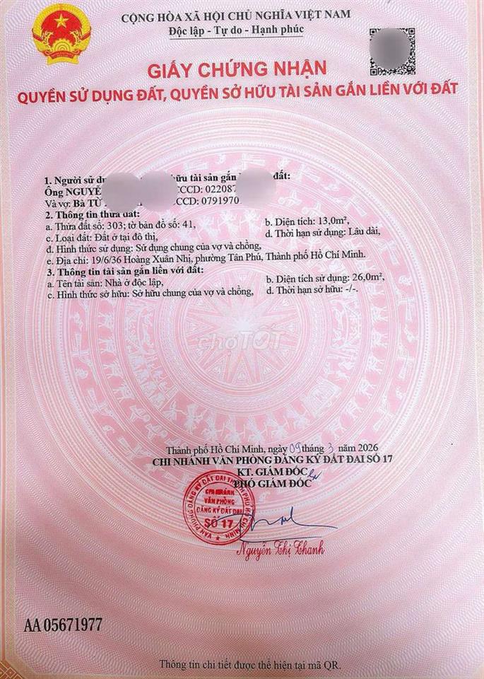 (🌹40tr) Nhà 3 Tầng ngay Ngã Tư Lạc Long Quân Âu Cơ